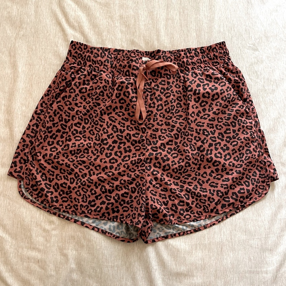 BuffBunny High Waisted Shorts Leopard Print Size Medium Like New